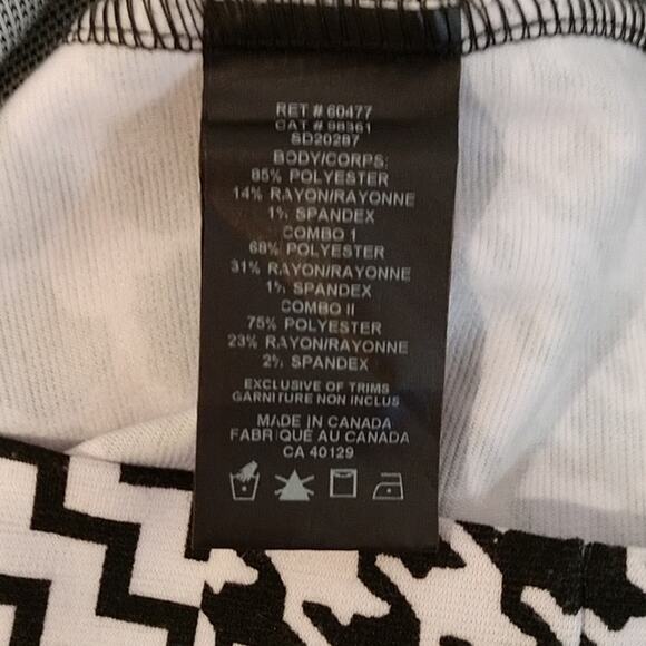 Jolie Sleeveless Black & White Sheath Dress size 8 - Picture 6 of 7